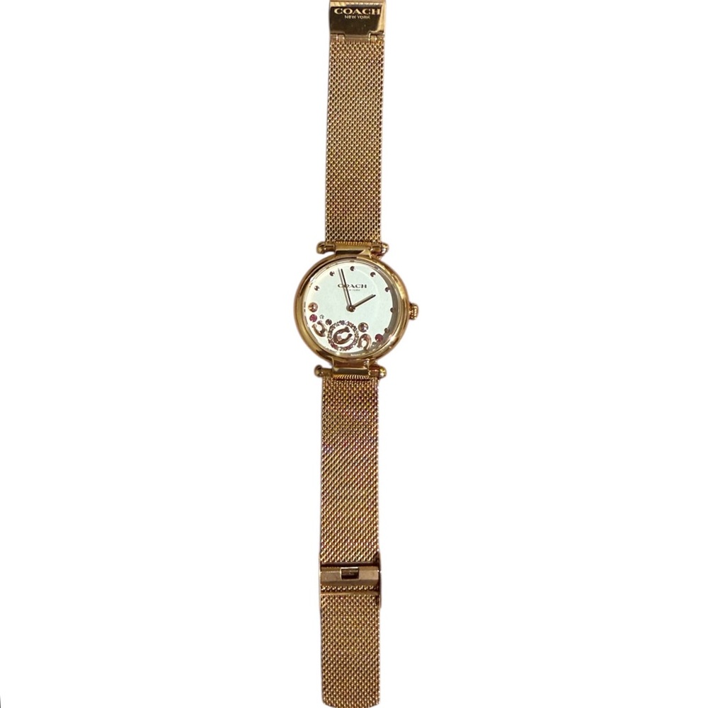 Authentic Coach Cary Rose Gold Mesh Band Watch - Picture 5 of 9